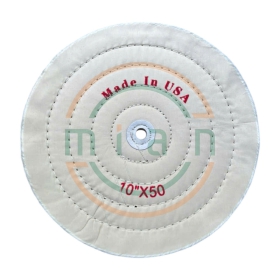 Bánh Vải Cotton Trắng 10” (250mm) 50 Lớp Vải