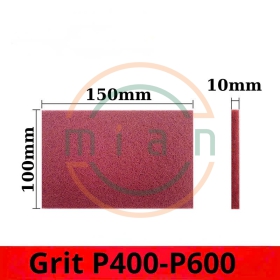 Nỉ Xốp Đỏ-Bùi Nhùi Đánh Bóng-Kích Thước 100*150*10mm  P400-P600