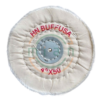 Bánh Vải Cotton Trắng 4” (100mm)